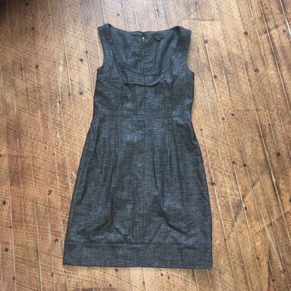 Theory luxe elevated basic Parisian charcoal sleeveless dress - Picture 1 of 3
